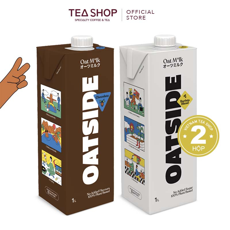 [COMBO SALE] Sữa yến mạch OATSIDE nguyên vị + Chocolate (2 x 1L)