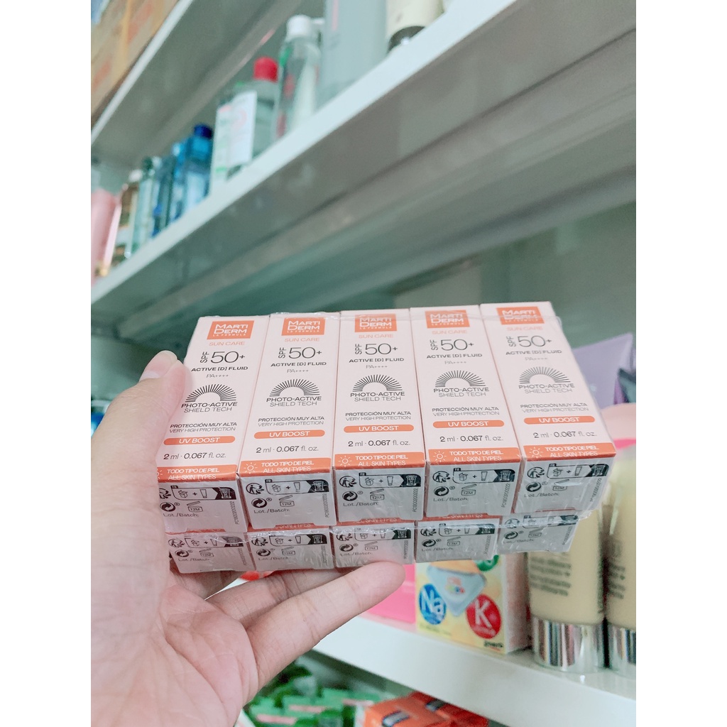 [ Mini size 2ml ] Kem Chống Nắng MartiDerm Sun Care Active (D) Fluid SPF50+
