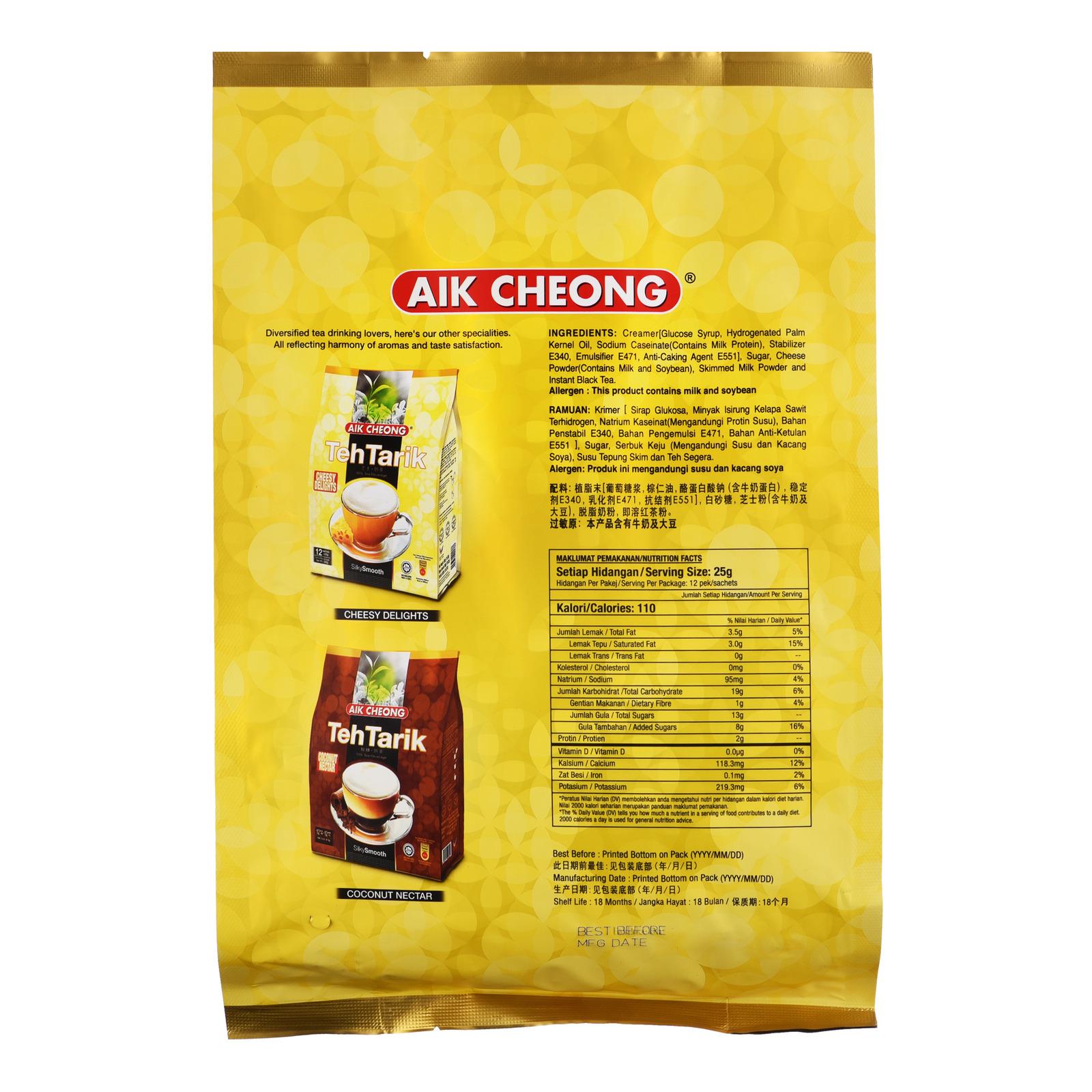Trà Sữa Phô Mai Teh Tarik [Aik Cheong -Malaysia] - Bịch 12 Gói * 25g