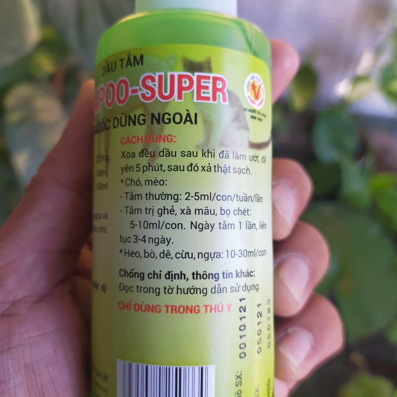 Dầu tắm dành cho chó mèo  SHAMPOO - SUPER 100ml