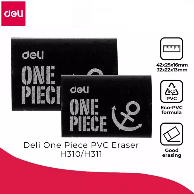 Combo 2 cuc -gôm tẩy đen deli 4b one piece - h311- tẩy siêu sạch
