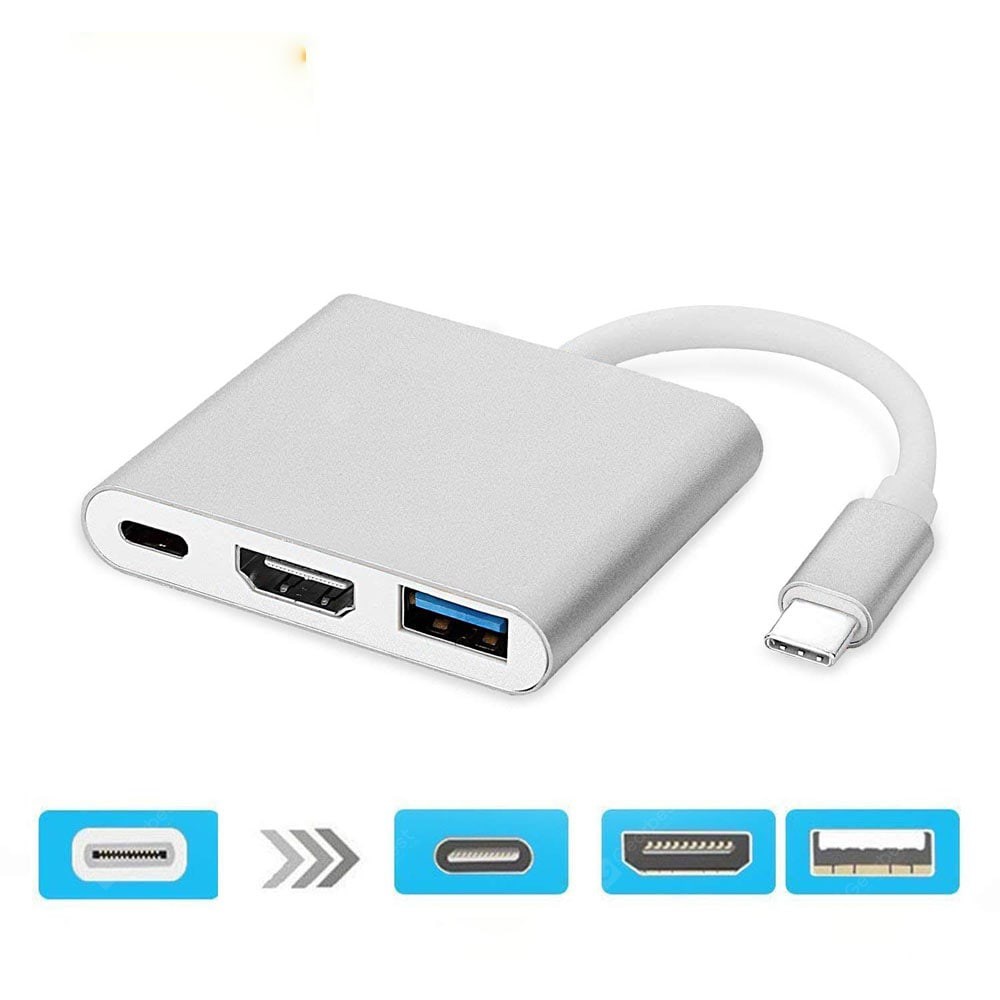 Cáp chuyển type c sang hdmi + usb 3.0 + type c - usb-c