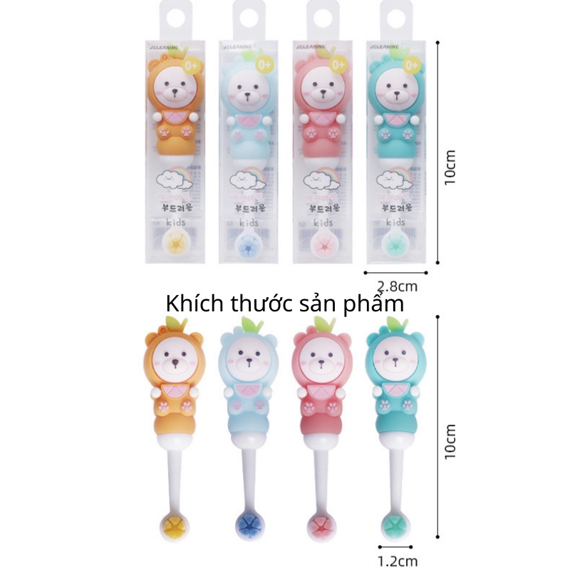 Bàn chải đánh răng mềm mại hình thú dễ thương cho bé