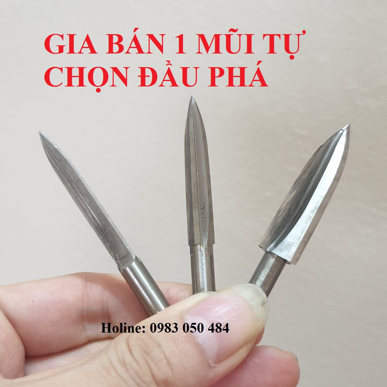 Mũi phá gỗ thô 3 cạnh siêu dài - mũi khắc gỗ làm lũa bonsai phá gốc cây