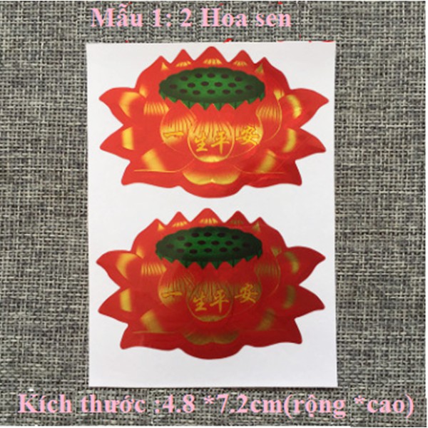 Miếng dán,Tem decal Phật giáo(4 mẫu)
