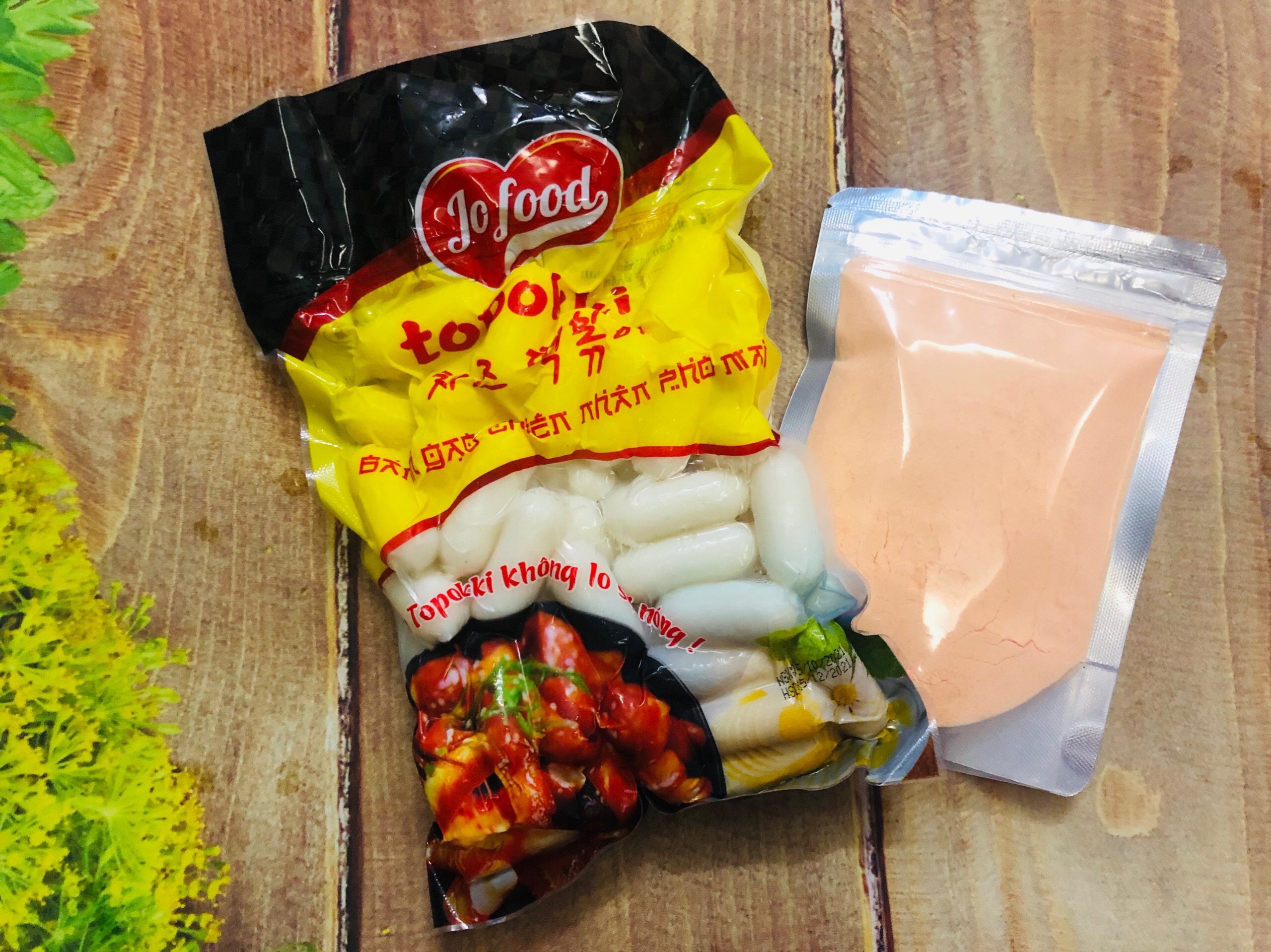 500g bánh gạo hàn quốc JO nhân phô mai kèm bột phô mai