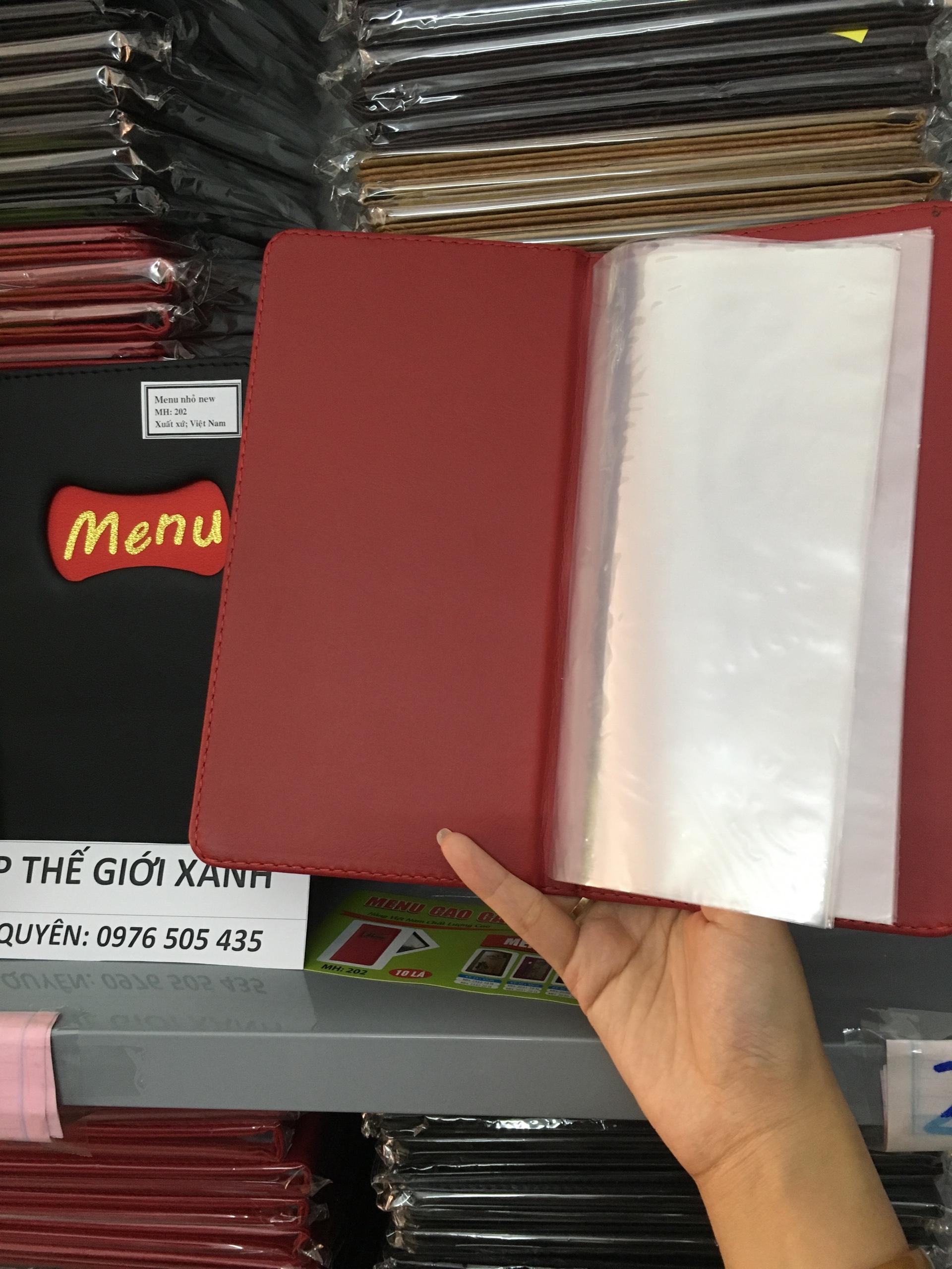 Bìa Menu 10 lá 202 (12*23CM)