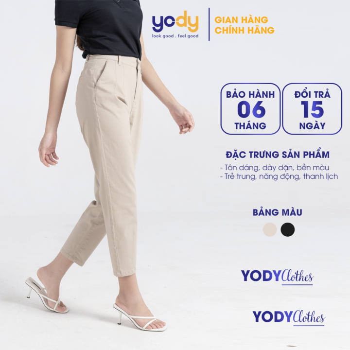 Quần khaki nữ YODY dáng baggy, chất vải co giãn QJN3072 – YODY ,SKU : 1080694963_VNAMZ-3738082039 >>>🇻🇳 Top1Vietnam 🛒>>> lazada.vn 🇻🇳🇻🇳🇻🇳🛒🛍🛒