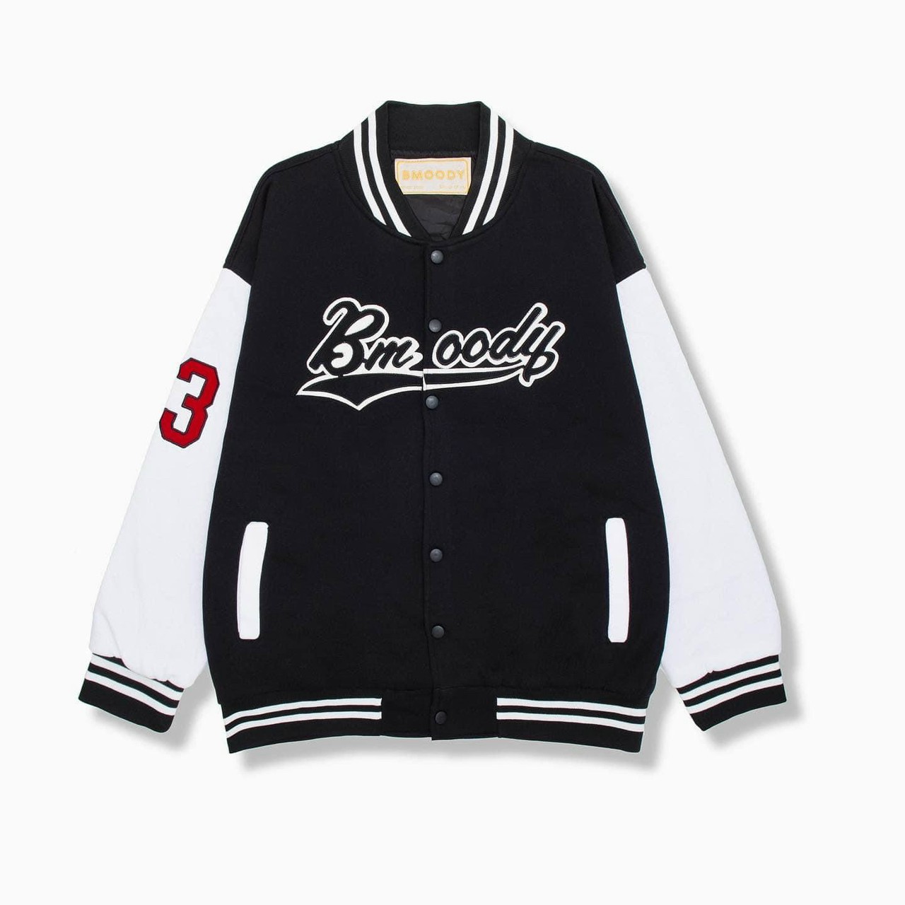 Áo khoác bomber dù,áo khoác nhẹ nam nữ in chữ nổi bmoody cao cấp -dù 2 lớp phối chữ đỏ siêu độc lạ