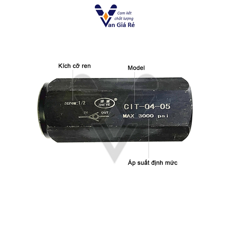 Van 1 chiều thủy lực CIT CIT-02 CIT-03 CIT-04 CIT-06 CIT-08