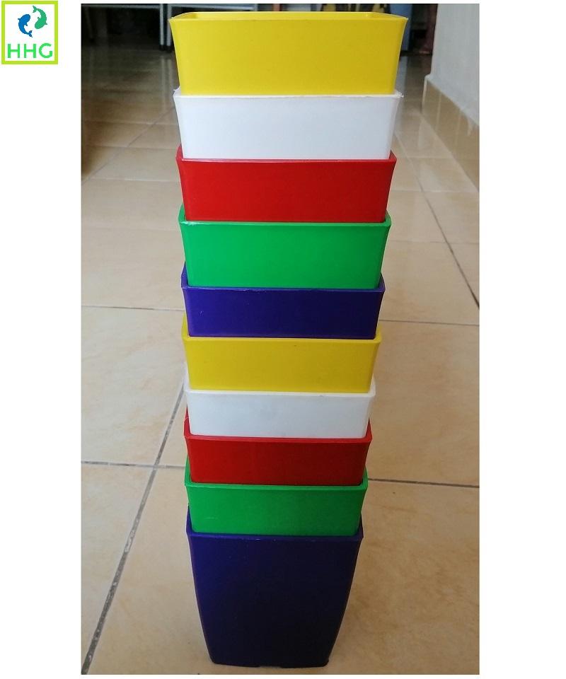 Combo 10 chậu nhựa mini trồng cây kích thước 9x8cm