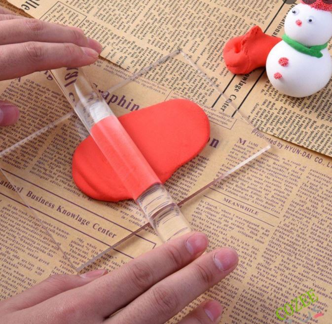 Thanh lăn đất sét bằng nhựa Acrylic, dài ~ 19.5 cm (Giá của 1 thanh)