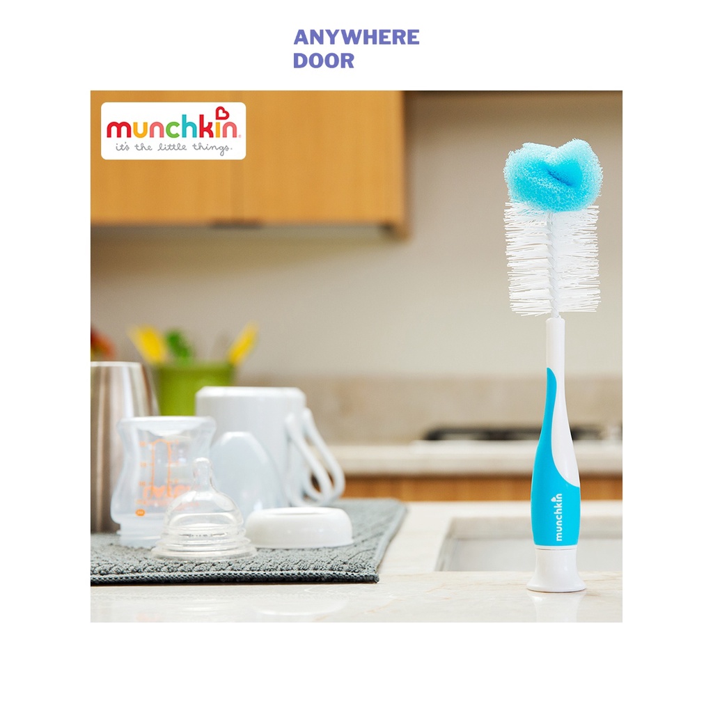 Cọ bình sữa có mút Munchkin  2 trong 1