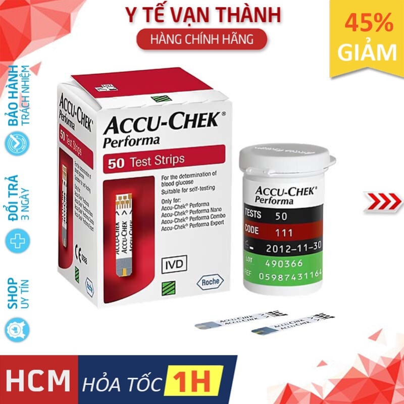 ✅ Que Thử Đường Huyết- Accu Chek Performa, (AccuChek - Accu-Chek) (Date Xa) -VT0059 [ Y Tế Vạn Thành ] nhập khẩu