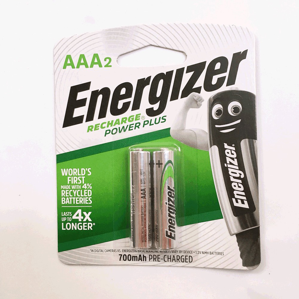 Combo 5 vỉ pin sạc AAA Energizer 700mAh (1 vỉ 2 viên) chính hãng