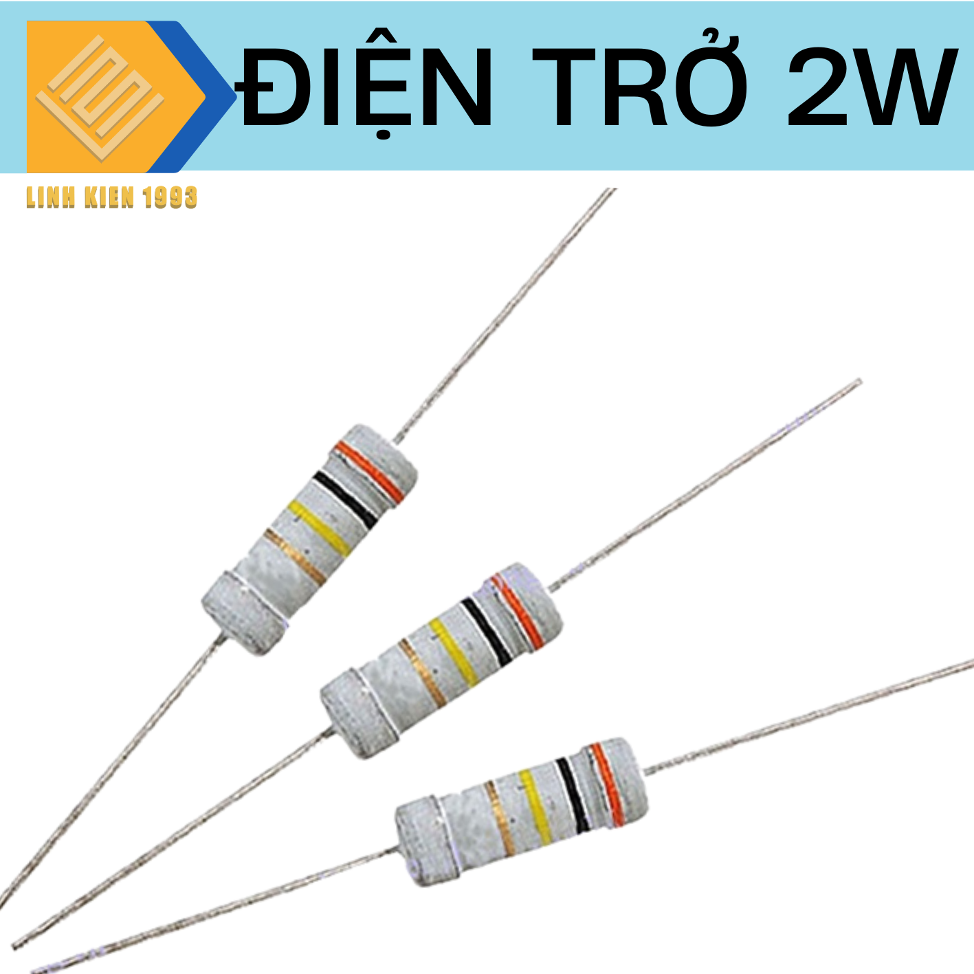(5 con) - Điện Trở 68 Ohm 2W 5% 4 Vòng Màu