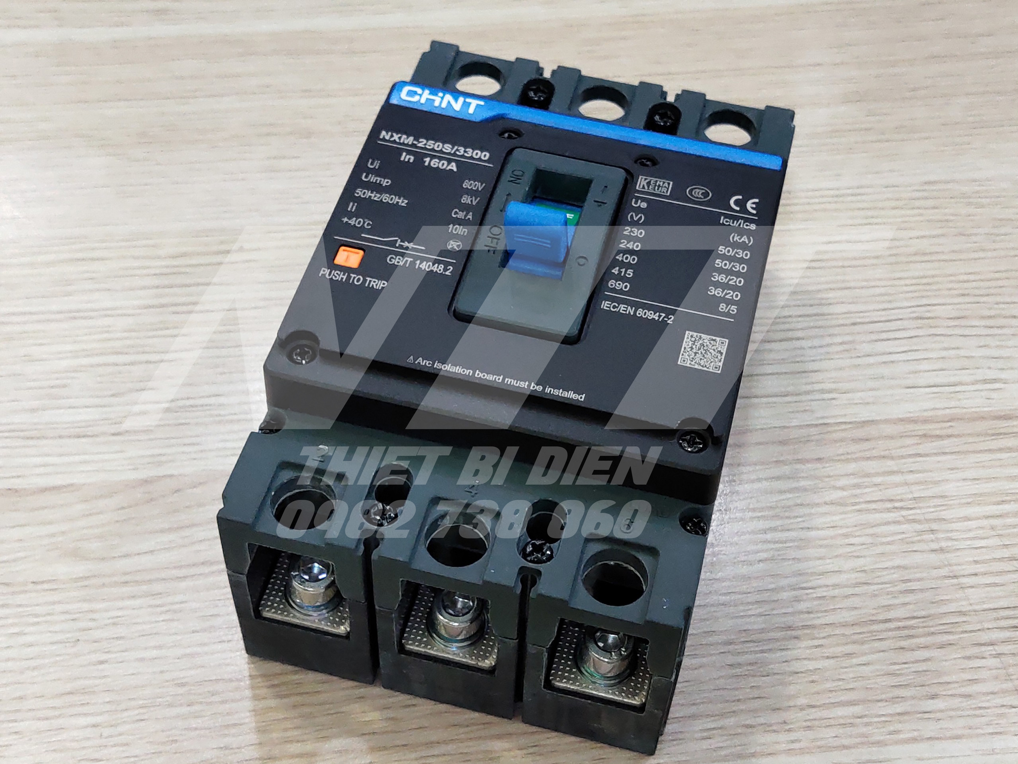 MCCB 3 pha 160, 200, 250A NXM-250S Chint