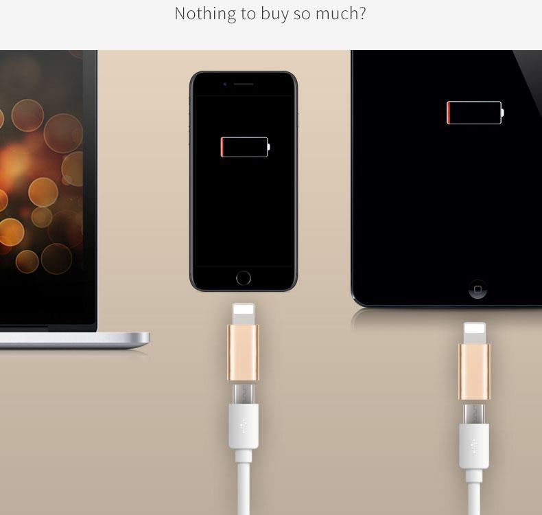 Đầu chuyển đổi từ MICRO USB sang LIGHTNING (IPHONE)