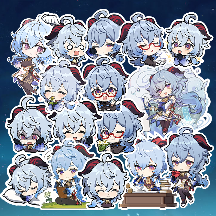 [Genshin Impact] Sticker Ganyu - Chibi ganyu ( set 16 pcs)