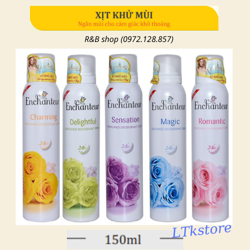 Xịt khử mùi Enchanteur Charming/Delightful/Romantic/Magic 150ml