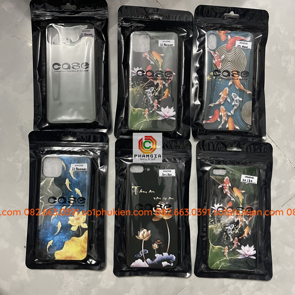 Ốp lưng ép kính Iphone 5/5s/6/6s/6plus/6s plus/7/8/7plus/8plus in hình thư pháp