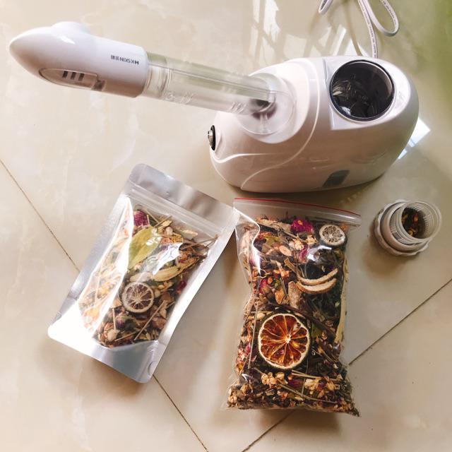 [Sẵn Hàng] Máy xông hơi mặt mini, xông sả, chanh...