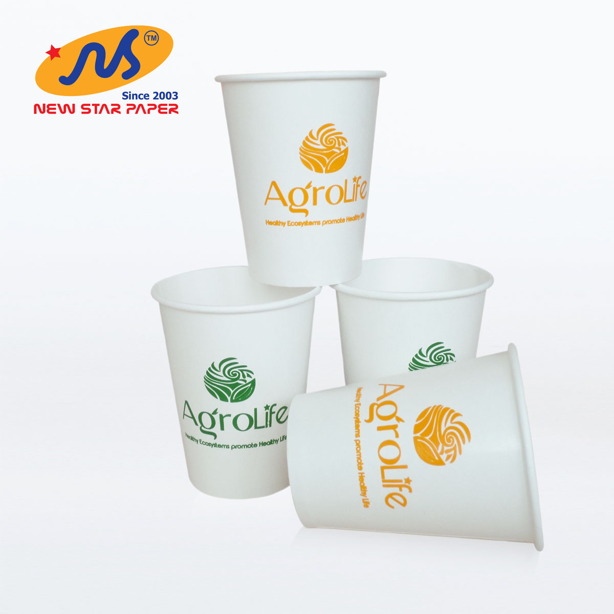 Ly giấy 12oz~354ml - Lốc 50 ly giấy có in lụa