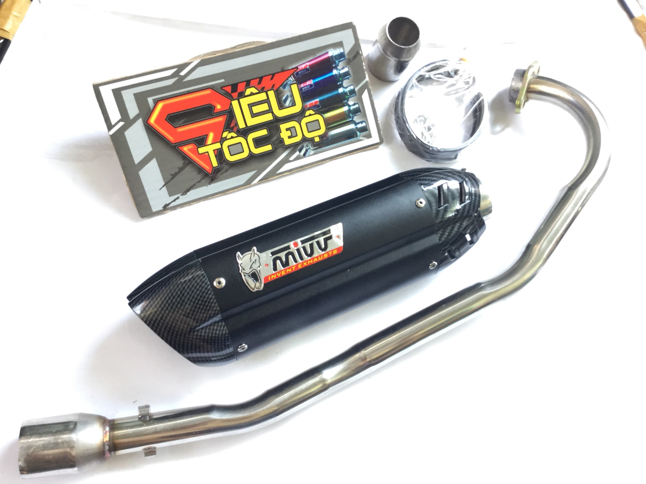Combo pô mivv bao gồm cả cổ pô độ cho xe exciter 135.........
