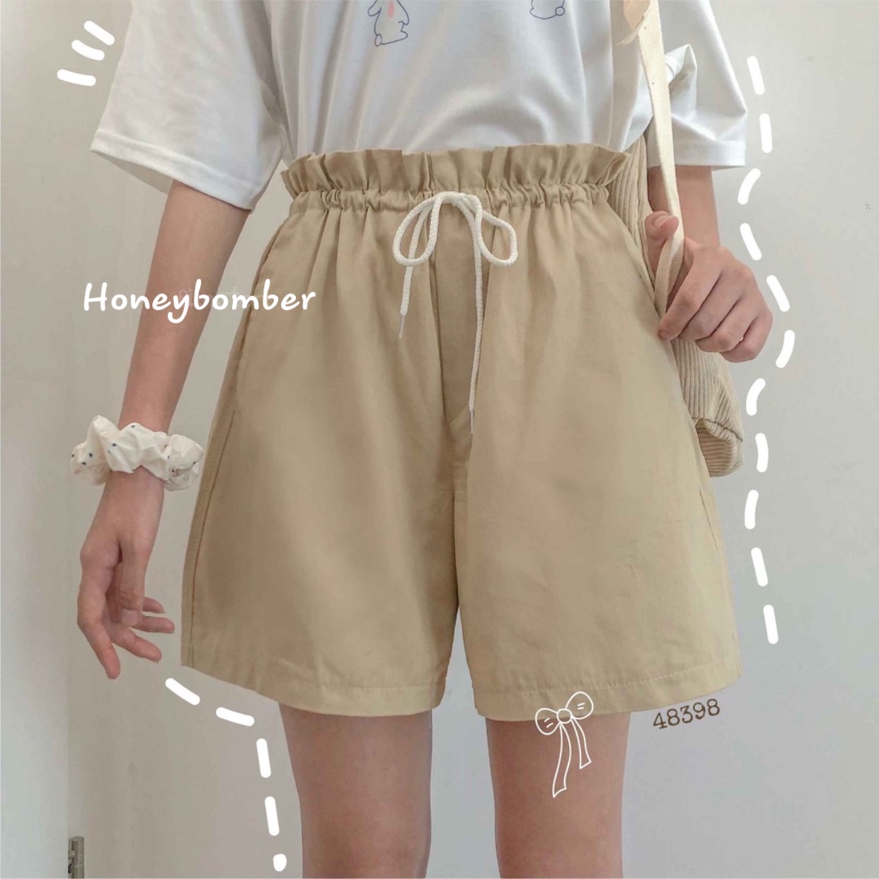 Quần kaki đùi trơn Rút cá tính