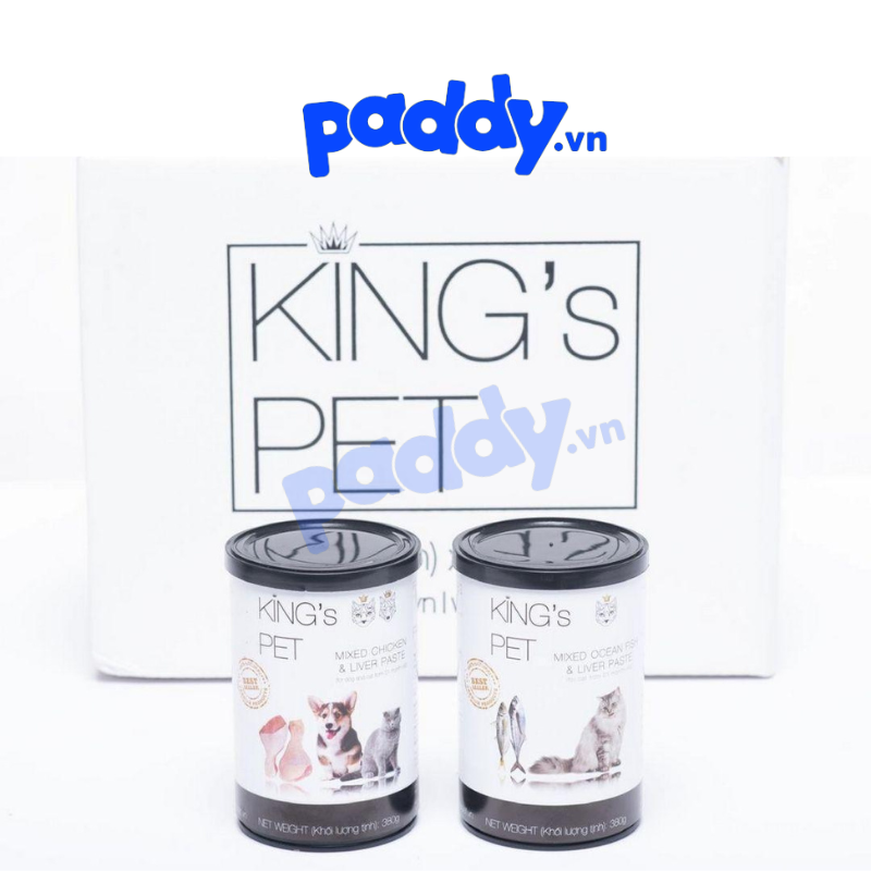 Pate Thịt Tươi Kings Pet Cho Chó Mèo Mọi Lứa Tuổi (Lon 380g)