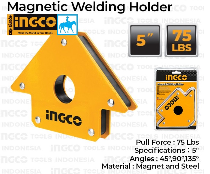 Ke góc nam châm hàn 3 góc 3inch 4inch 22kgs 50lbs ingco amwh50041