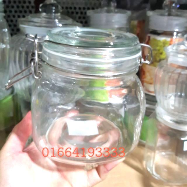 set 2 Hũ thủy tinh nắp cài 700ml
