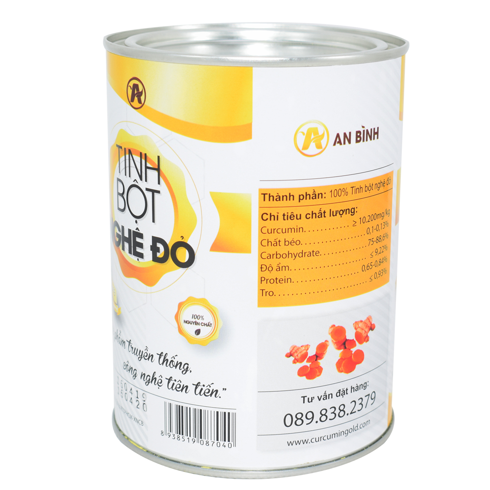 Combo 2 lon Tinh bột nghệ đỏ An Bình (1kg)