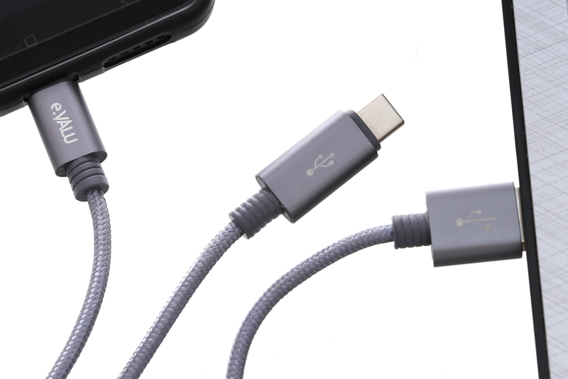 Cáp 2 đầu Type C Micro 1m enVHTr B Xám 1N