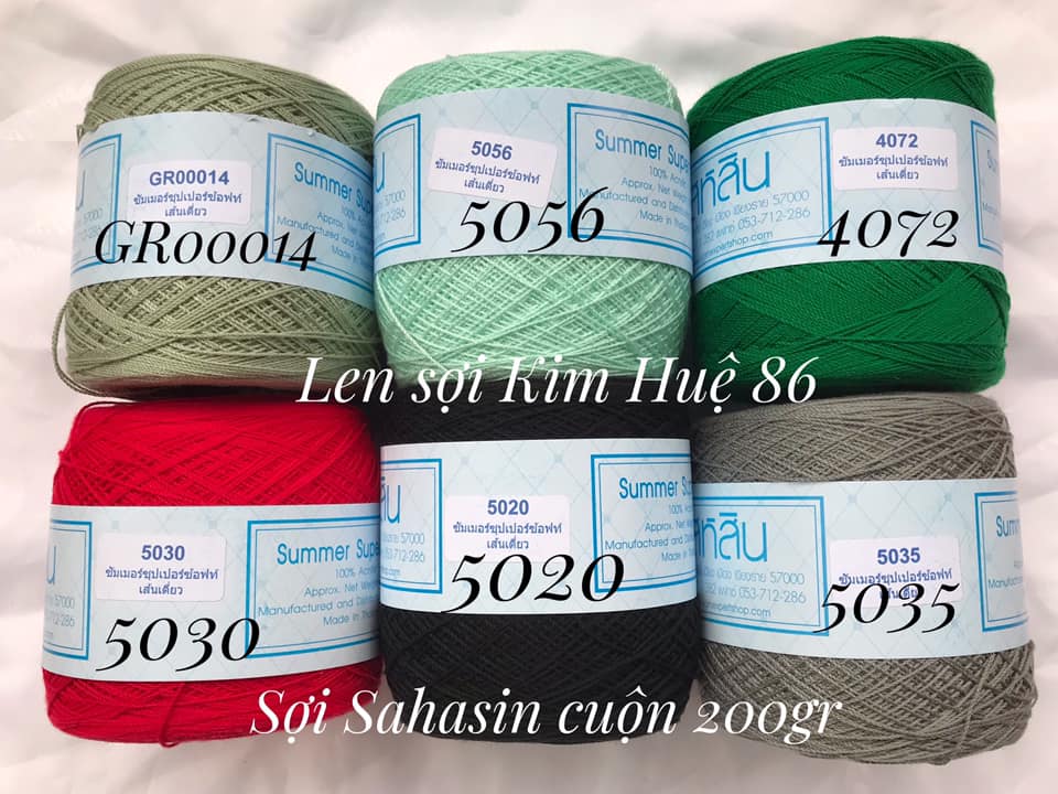 Sợi Sahasin Thái Lan cuộn 200gr
