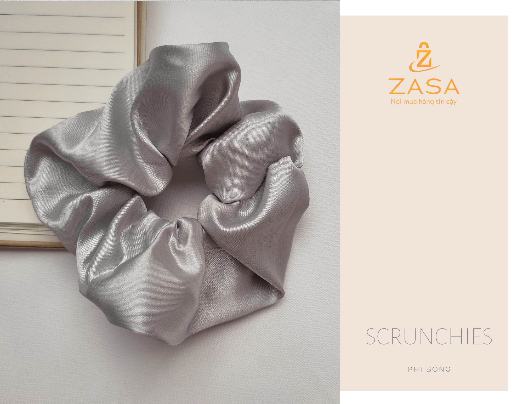 Dây buộc tóc, cột tóc scrunchies phi bóng dễ thương siêu rẻ - Zasa