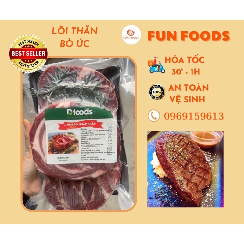 Lõi thăn bò úc 1kg