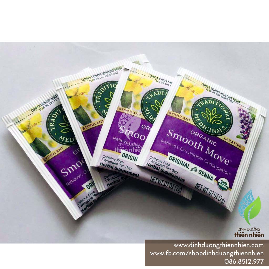 Trà Hữu Cơ Thảo Mộc Traditional Medicinals Smooth Move, Giúp Nhuận Tràng, Giảm Táo Bón