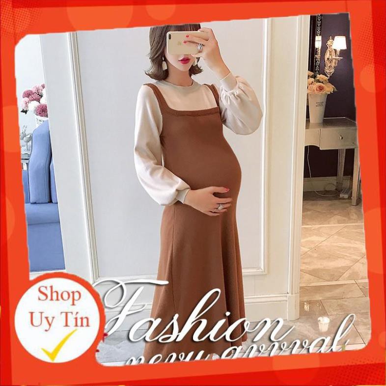 ( MẪU MỚI ) ✅ Váy len dáng xòe dành cho mẹ bầu cho bé ti sau sinh ấm áp mùa đông B14