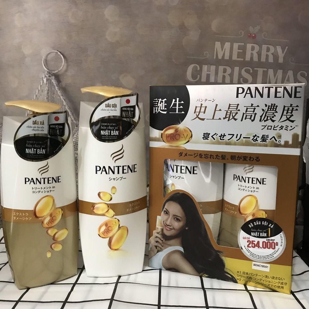Bộ Dầu Gội Pantene Nhật Bản ( 1 dầu gội 450ml, 1 dầu xả 400g)
