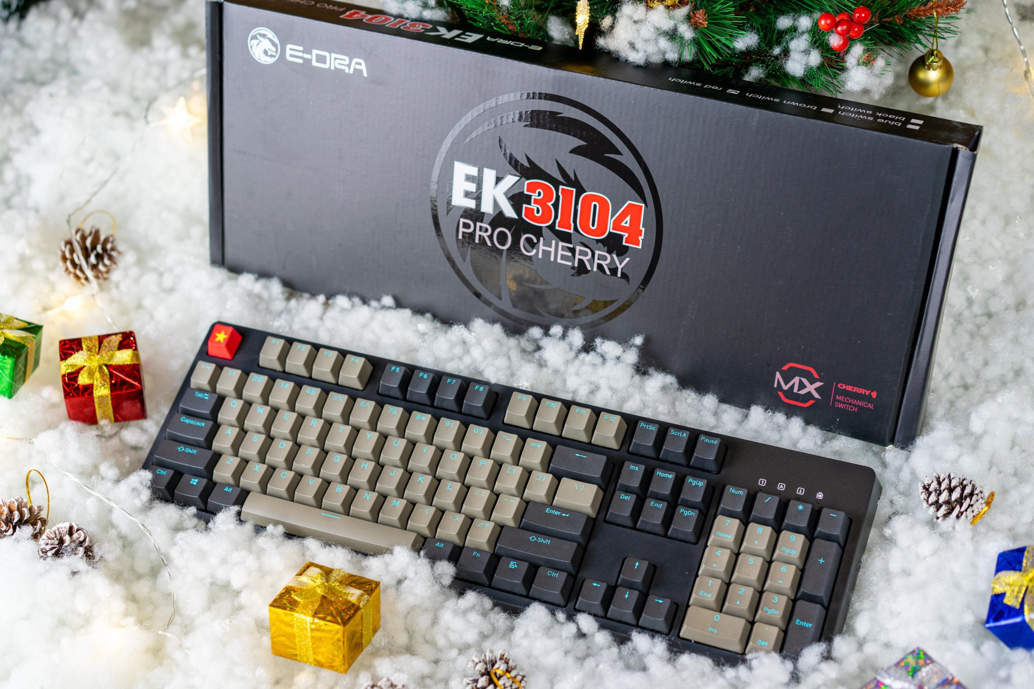 Bàn Phím Cơ E-Dra EK3104 PRO Cherry - Switch Tùy Chọn