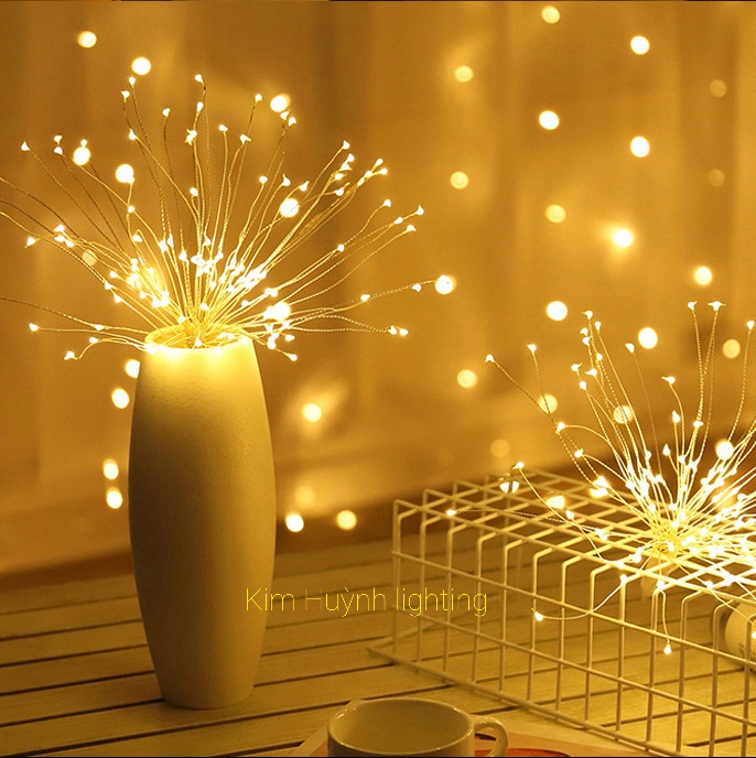 Đèn led pháo hoa pháo bông chùm trang trí lễ Tết, cưới hỏi ngoài trời (cắm điện)