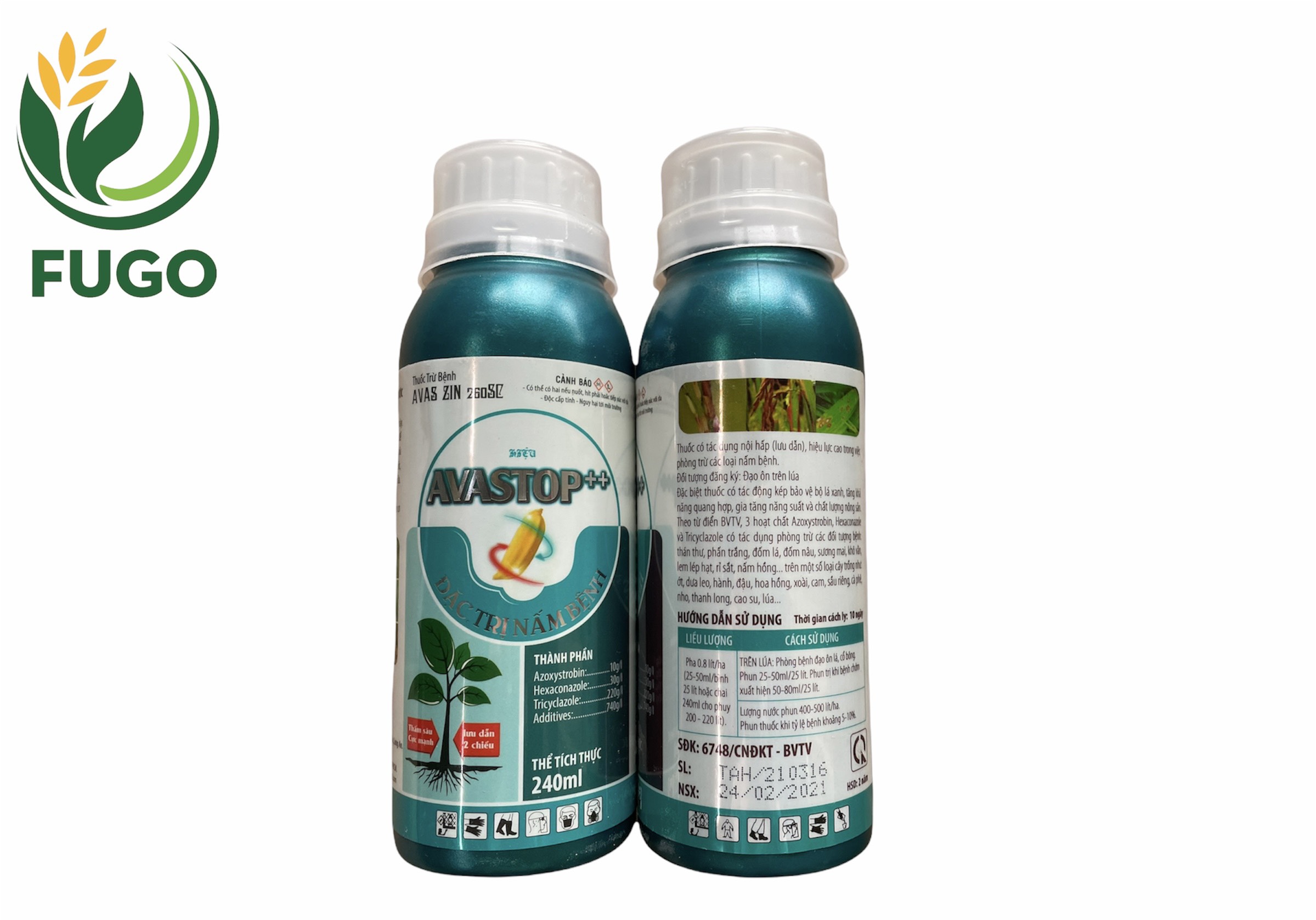 Trừ Nấm Bệnh AVASTOP ++(đạo ôn, đạo ôn cổ bông trên lúa)