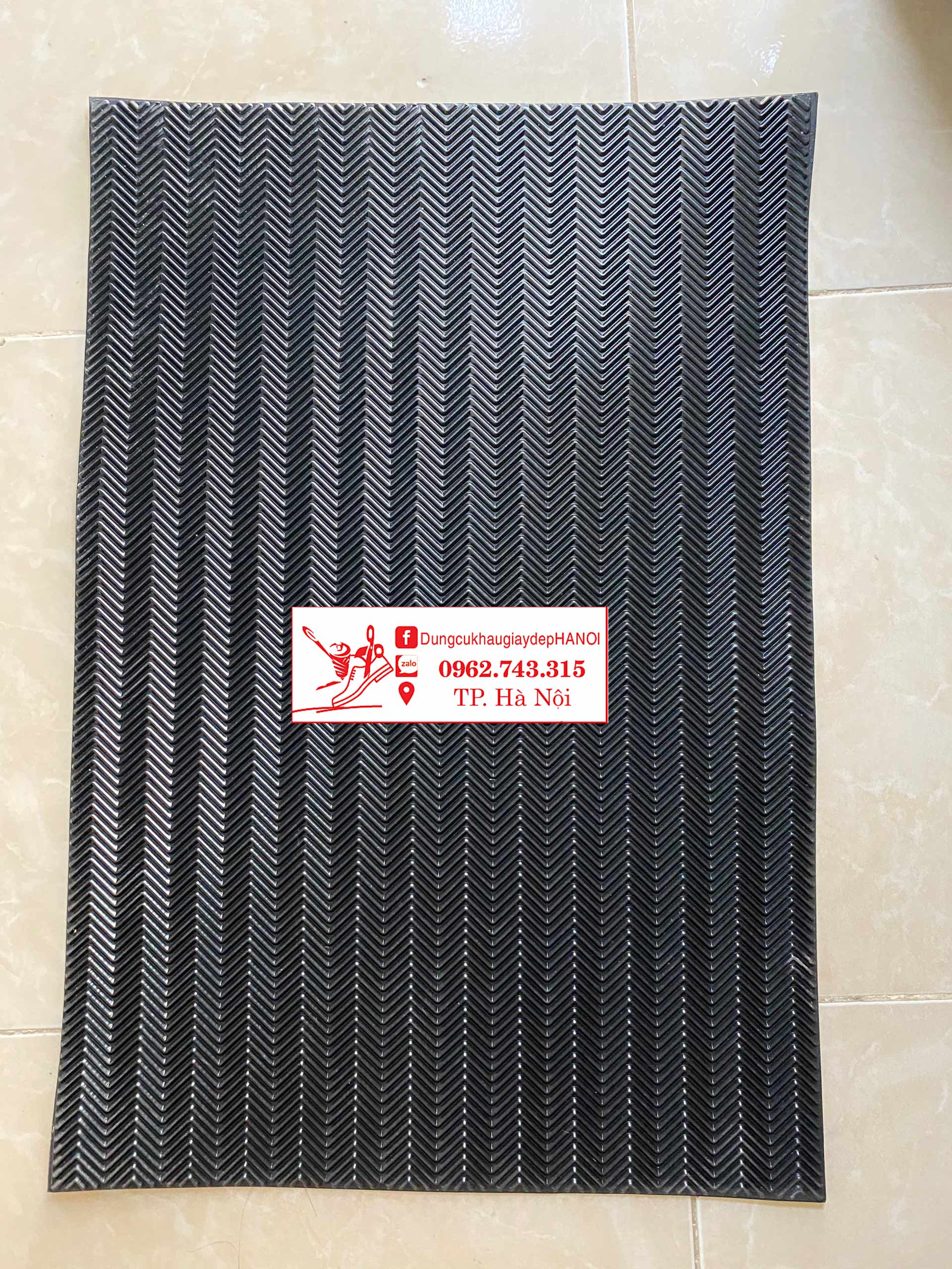 Tấm cao su khổ 40x60cm dán đế giày dép, dày 3-4mm