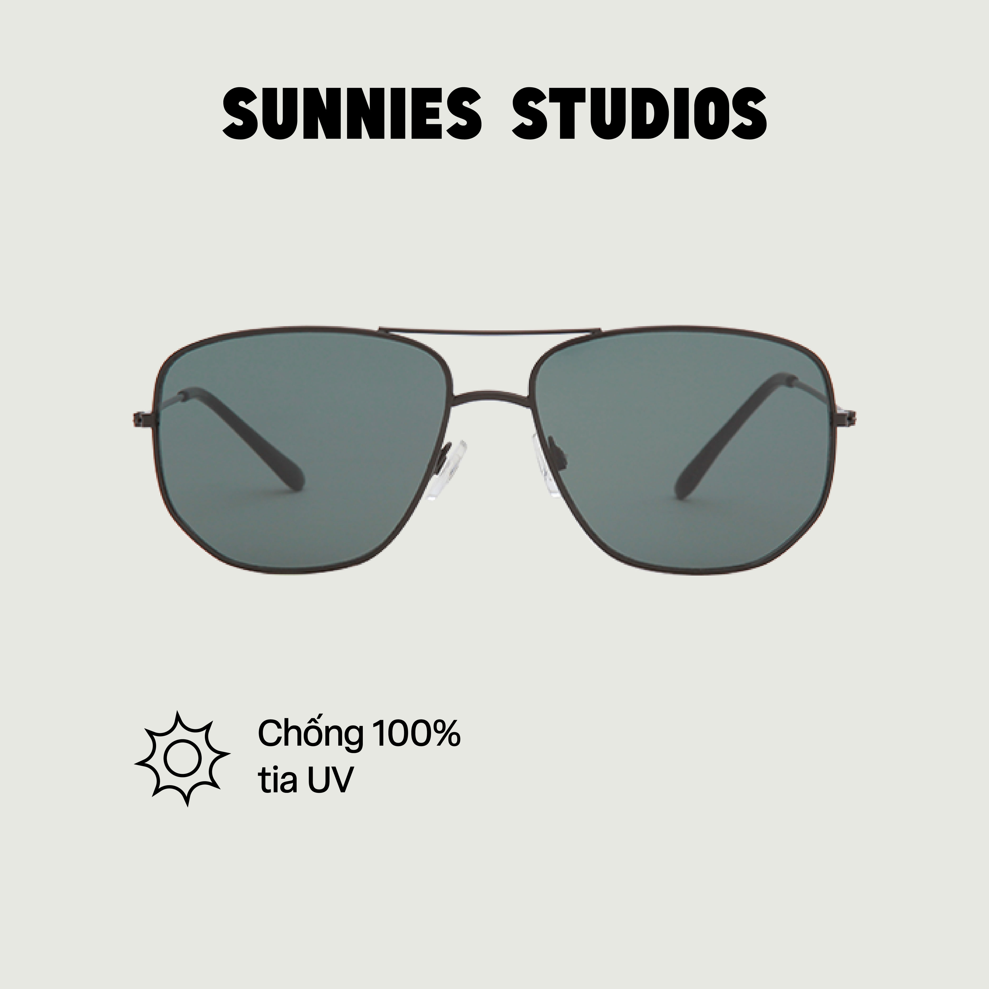 SUNNIES STUDIOS - Kính Mát Gọng Phi Công Dom Camo F - 60248-1-1