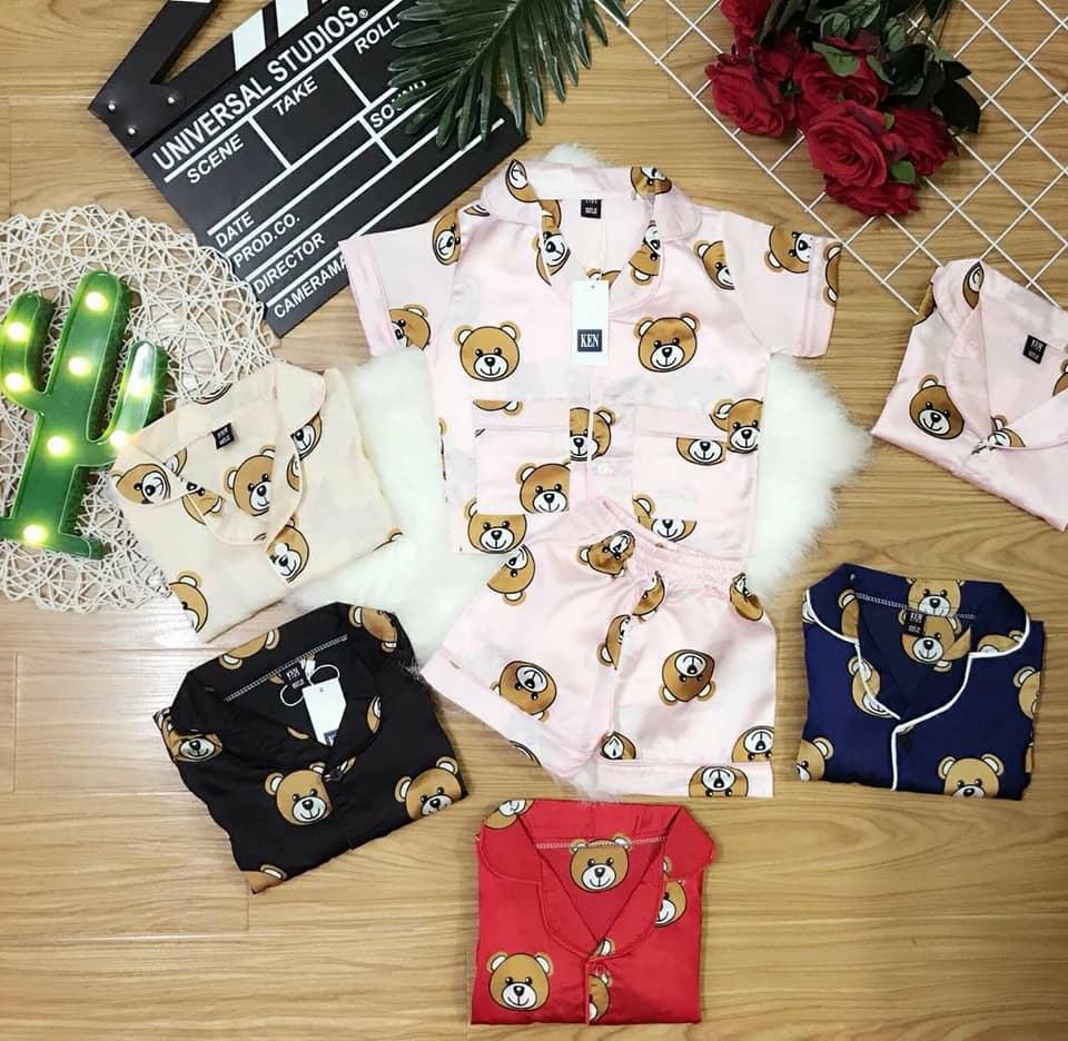 bộ pijama vải phi lụa cho bé