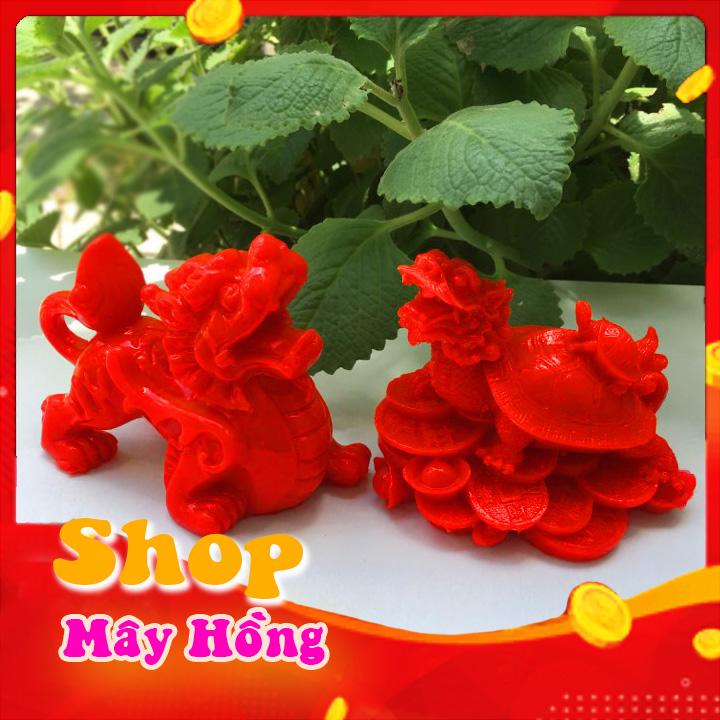Combo Long quy cõng con - tỳ hưu đỏ hút tài lộc