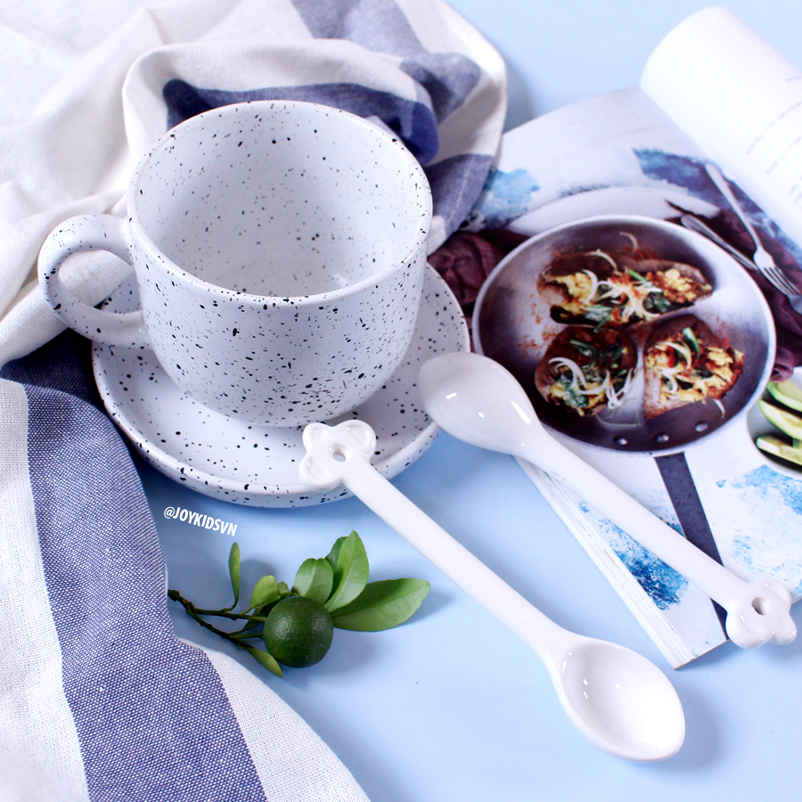 Muỗng cà phê gốm trắng | Thìa đong trà - Ceramic spoon