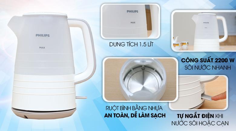 Bình siêu tốc Philips 1.5 lít HD9334