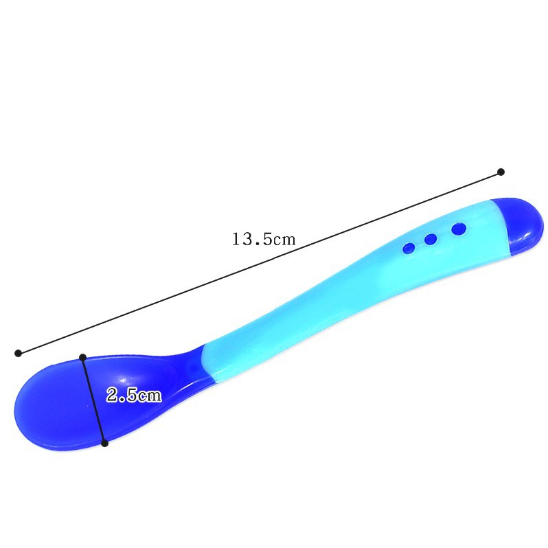 Thìa ăn dặm silicon báo nóng cho bé {Thìa báo nóng cho bé} {Thìa ăn dặm cho bé}
